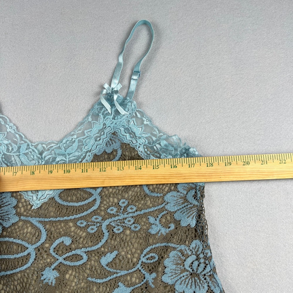 Y2K Babydoll Lace Camisole Floral Lined Boho Chic Coquette Soft Girl Lingerie - Picture 6 of 8